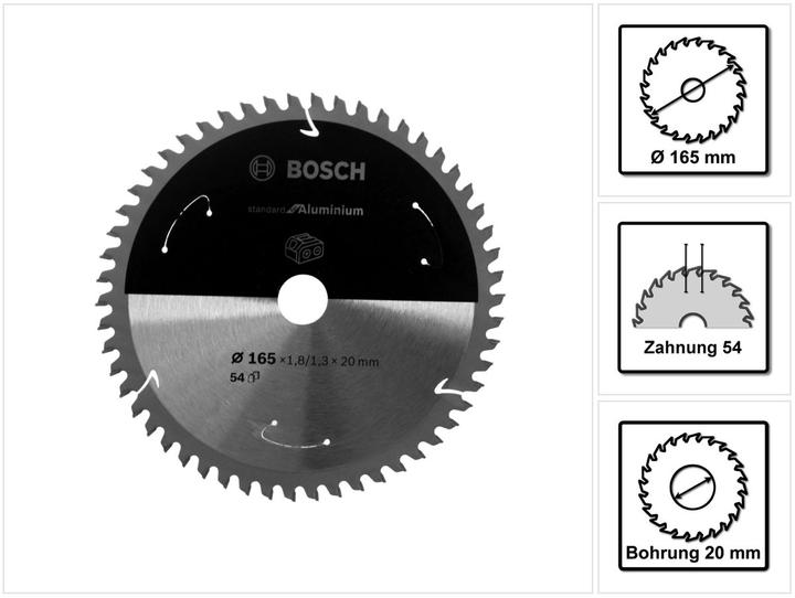 Produktbild Bosch Professional Zubehör PRO Aluminium cordless Kreissägeblatt, 165 x 1,8 x 20 mm