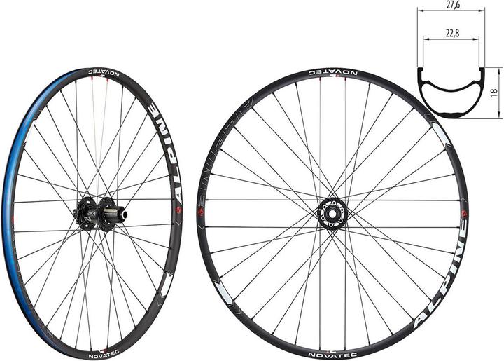 Image du produit Novatec Jeu de roues Alpine Disc 29"10s (Jeu de roues, 29")