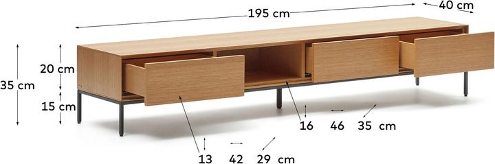 Actual product image Kave Home Vedrana (195 x 35 x 40 cm)