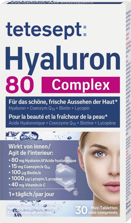 Immagine prodotto Tetesept Hyaluron 80 (30 Pezzo/i, Pillole, 19 g)