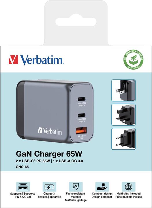 Image du produit Verbatim GNC-65 GaN Charger (65 W)