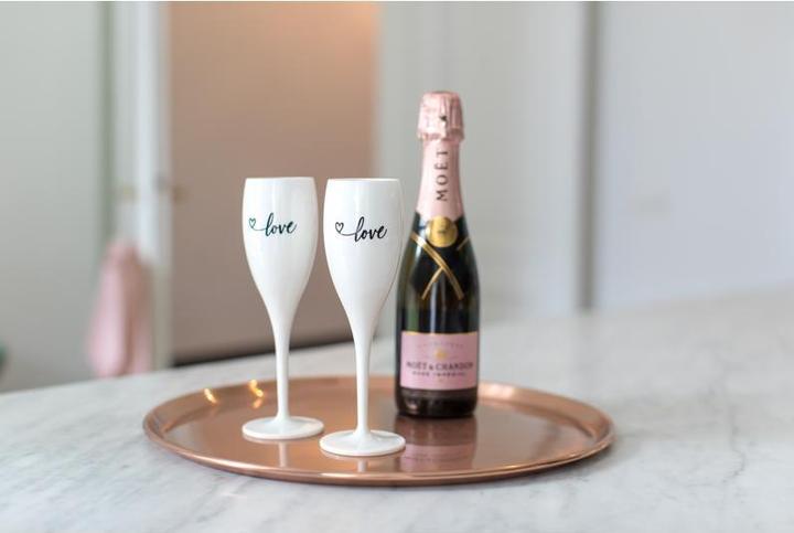 Actual product image Koziol Champagne glass super glass Love 100 ml, 1 piece, White (10 cl, 1 Glasses, Champagne glasses)