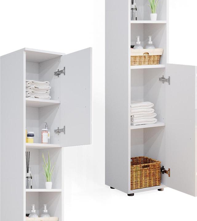 Produktbild Vichy Badezimmermöbel-Set Irma, Weiss Hochglanz/Weiss, 2 Teile, mit Hochschrank