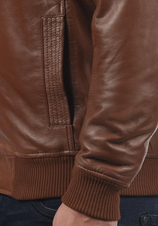 Immagine prodotto Solid Giacca In Pelle Giubotto Di Pelle Giacche Da UomoCon Collo Alto Vera Pelle (L)