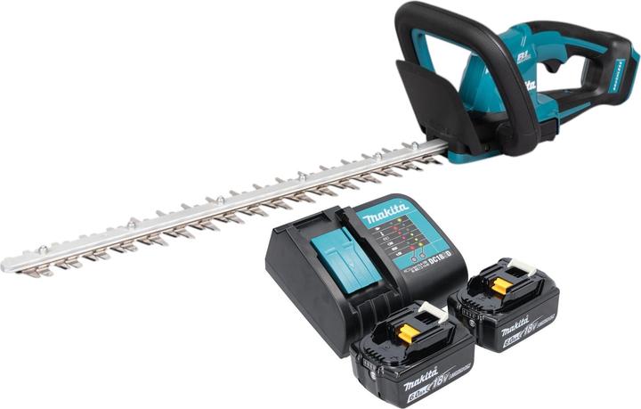 Makita Tosasiepi a batteria DUH 506 SG2 18 V 50 cm brushless + 2x batteria 6,0 Ah + caricabatterie (Tagliasiepi a batteria)