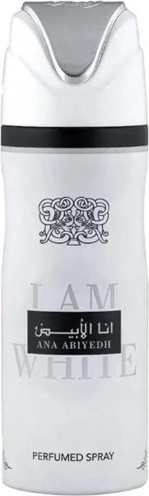 Image du produit Lattafa Perfumes Lattafa Ana Abiyedh I Am White Spray Déodorant Parfumé pour Homme 6.7 Ounce (Spray, 198 ml)