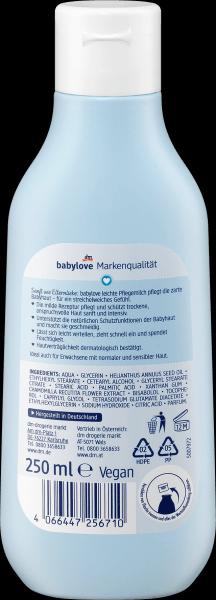 Produktbild dm babylove Pflegemilch leicht, sensitive
