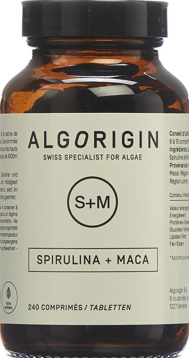 Immagine prodotto Algorigin Spirulina + Maca Tabl (240 Pezzo/i, Pillole, 280 g)