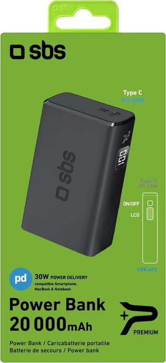 Actual product image SBS Powerbank 30-Watt Power Delivery (20000 mAh, 30 W, 74 Wh)