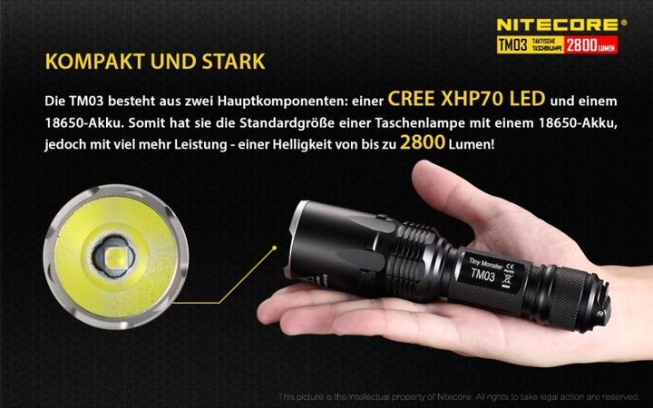Actual product image Nitecore Tm03 (15.90 cm, 2800 lm)