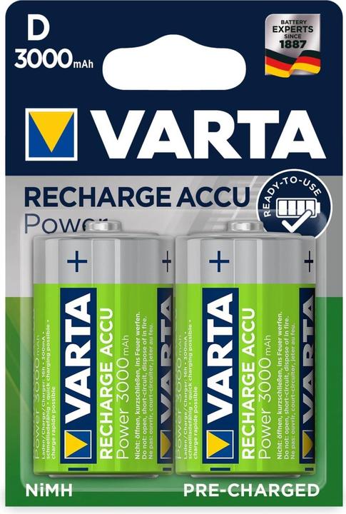 Image du produit Varta Recharger Accu Power (2 pcs, D, 3000 mAh)