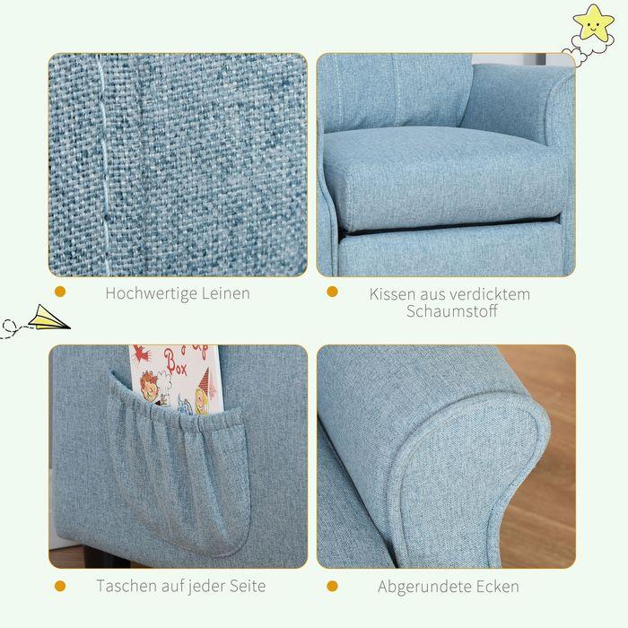 Image du produit Swisshandel24 Canapé pour enfants Canapé pour enfants Chaise Canapé inclinable avec repose-pieds pour 3-5 ans (Fauteuil pour enfants)