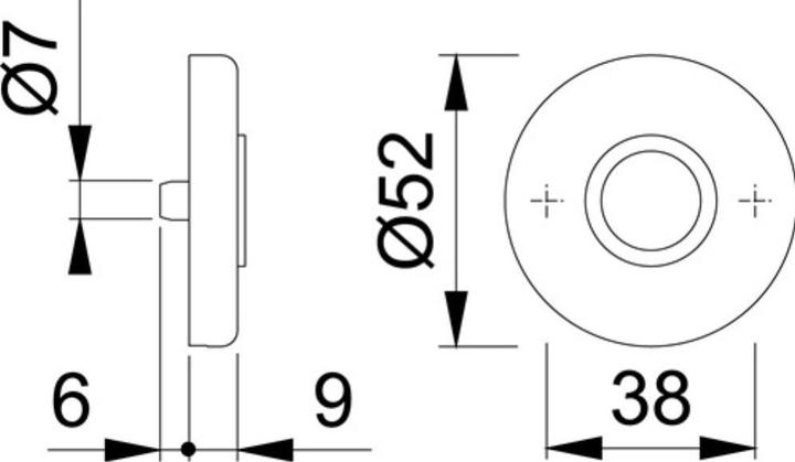 Image du produit Hoppe Rosaces de poignée et de clé 42KV/42KVS (Rosace de porte)