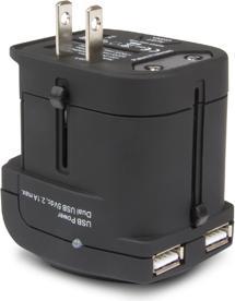 Image du produit Hamlet Traver Adapter adaptateur de voyage universel pour prises électriques plus chargeur usb (1750 W)