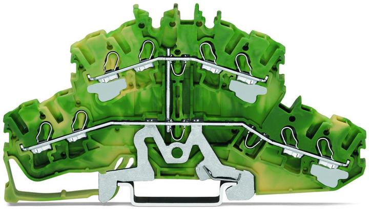 Actual product image Wago Vago 2-level TOPJOBS connector 2.5mm2 yellow green 24A, LGY 8A 2002-2407
