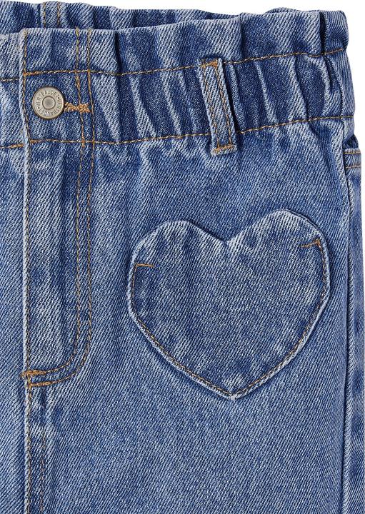 Produktbild Vertbaudet Mädchen Paperbag-Jeans mit Herz-Taschen (98)