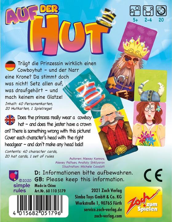 Produktbild Zoch Auf der Hut Kartenspiel (Deutsch)
