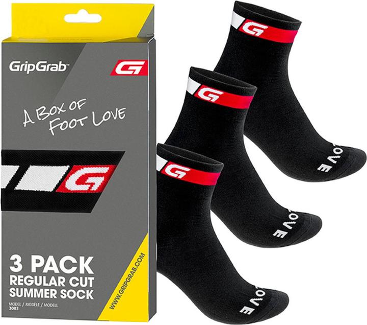 Produktbild GripGrab Regular Cut Socken 3-Pack (44 - 47)