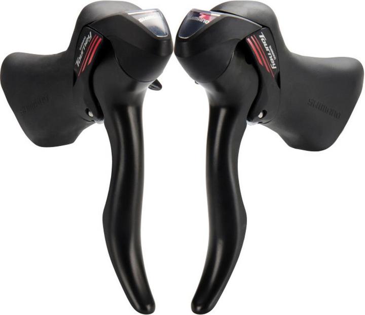 Actual product image Shimano Tourney ST-A070 shift / brake lever set Road 2x7-speed