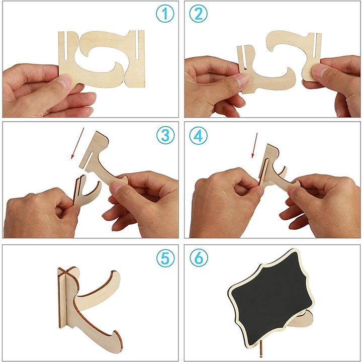 Produktbild I Am Creative Mini Holz Namensschilder Deko Kreide Tafel 20er Set