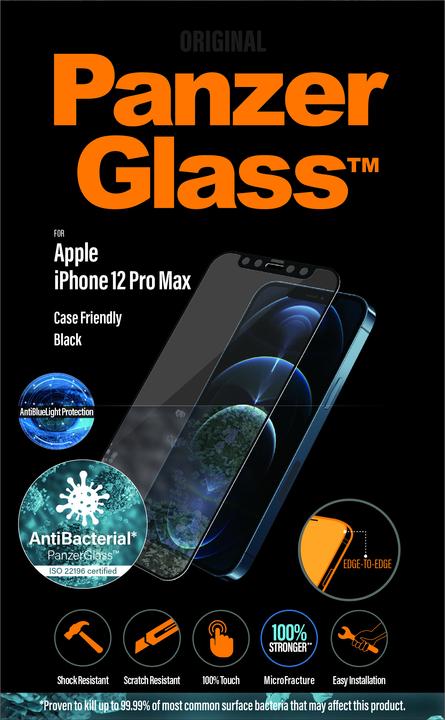 Image du produit PanzerGlass Case Friendly Black AB ABL (1 pièce(s), Apple iPhone 12 Pro Max)