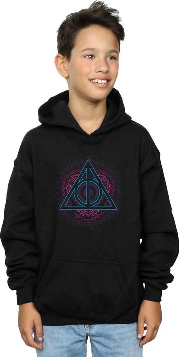 Image du produit - Sweat à capuche NEON DEATHLY HALLOWS - Garçon (128)