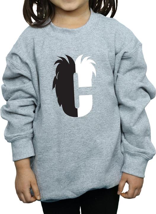 Actual product image Disney Girls Alphabet C Is For Cruella De Vil Sweatshirt (140, 146)