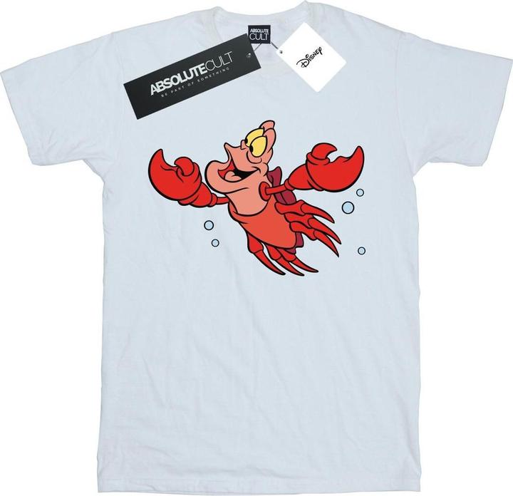 Actual product image Disney Womens/Ladies The Little Mermaid Sebastian Bubbles Cotton Boyfriend T-Shirt (XL)