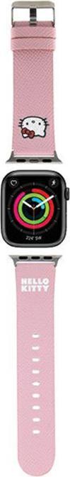 Actual product image Hello Kitty Pasek HKAWMPGKHP Apple Watch 38/40/41mm różowy/pink strap Kitty Head (40 mm, 41 mm, 38 mm, Stainless steel, Faux leather)