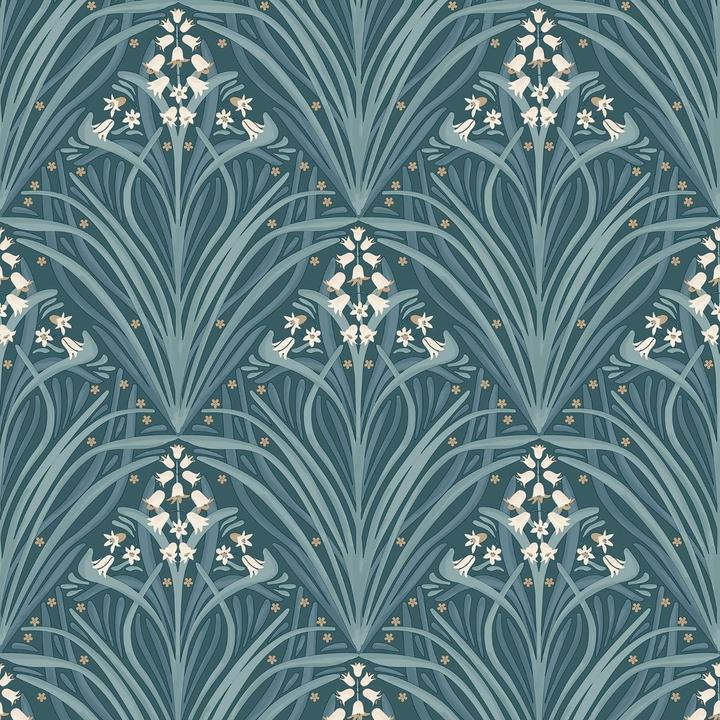 Actual product image Muriva Elegance Bellflowers Wallpaper (53 x 1000 cm)