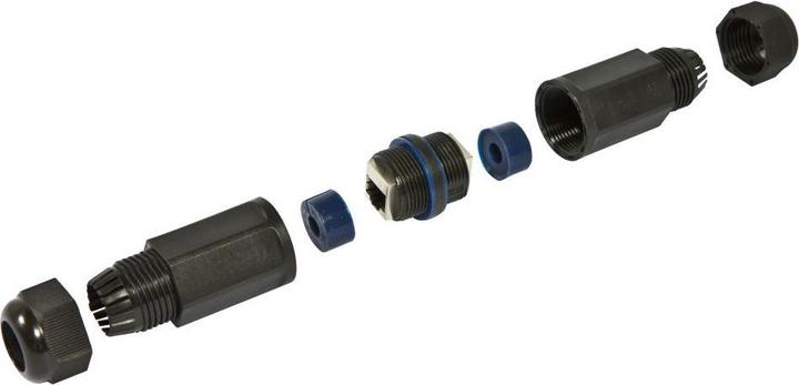 Immagine prodotto Synergy 21 Accoppiamento TP-TP, RJ45 CAT6A, IP68 per esterni, fino a 3-8 mm - utilizza le spine RJ45 (Accoppiamento di rete)