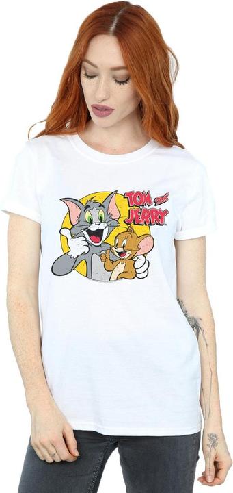 Actual product image Tom & Jerry Womens/Ladies Thumbs Up Cotton Boyfriend T-Shirt (XL)