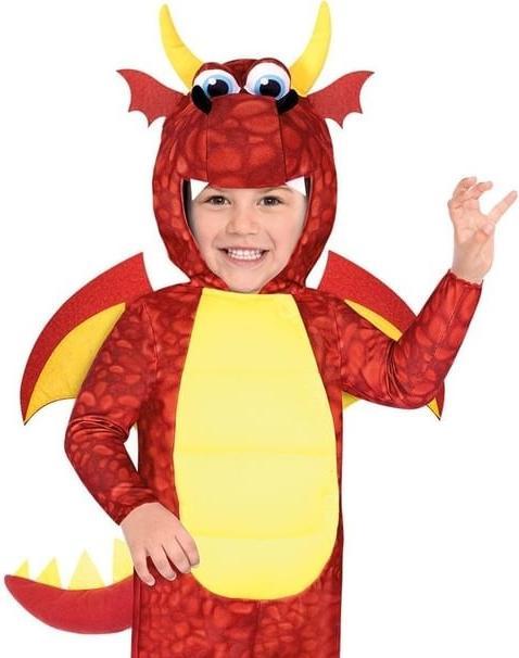 Immagine prodotto Amscan Costume da drago per bambini di età compresa tra i 4 e i 6 anni (4, 5, 6)