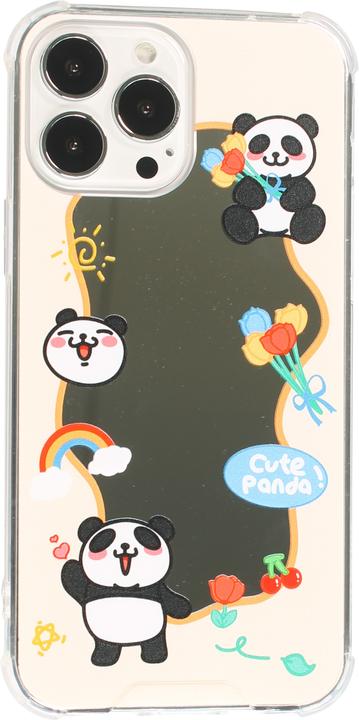 Image du produit PhoneLook Coque silicone bumper avec coins renforcés miroir Cute Panda (Apple iPhone 13 Pro Max)