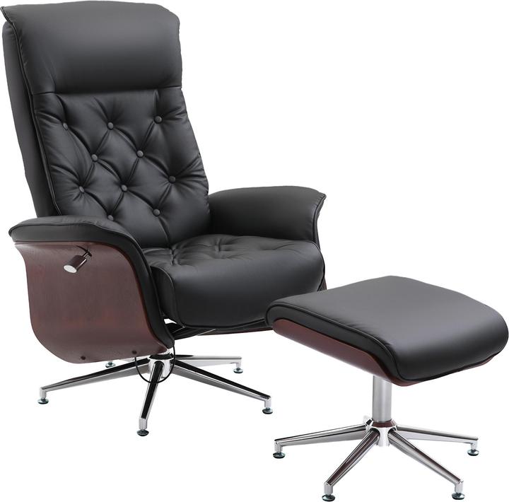 Produktbild Homcom Chesterfield Sessel mit Hocker