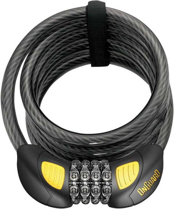 Image du produit Onguard Dobermann Combo 8031GLO serrure à câble spiralé 185 cm Ø122 mm (185 cm)