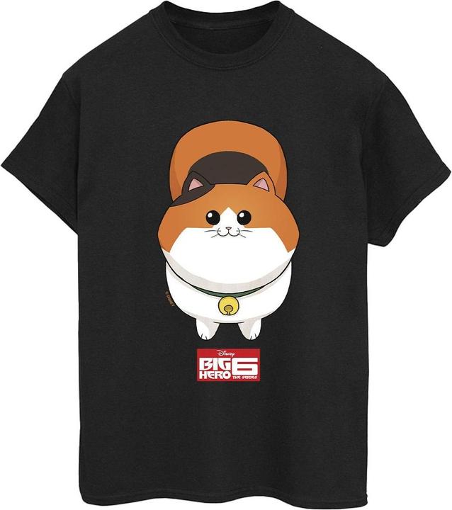Actual product image Disney Womens/Ladies Big Hero 6 Baymax Kitten Face Cotton Boyfriend T-Shirt (XXL)