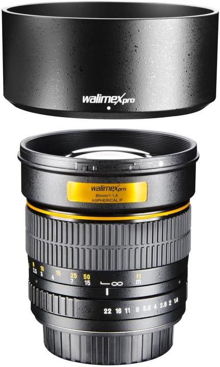 Actual product image Walimex pro Pro lens 85mm, f/1.4 IF, Canon (Canon EF, full size)