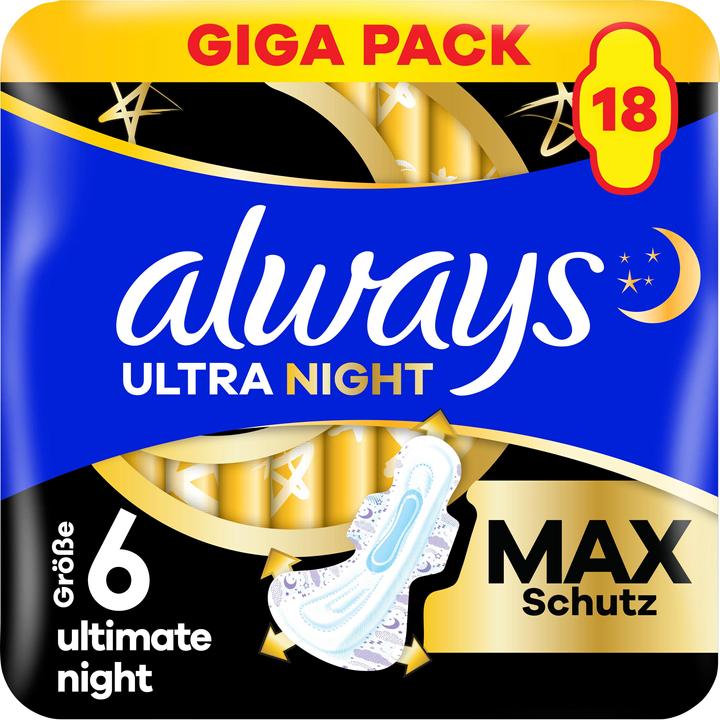 Actual product image Always Ultimate Night (18 x, Sanitary pads)