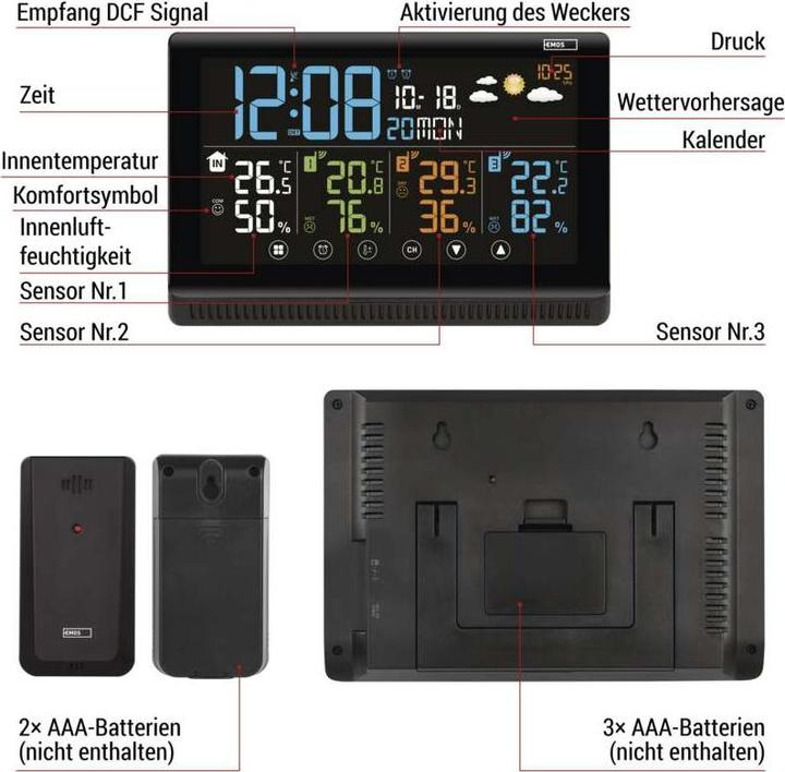 Actual product image Emos Drahtlose Wetterstation E8614