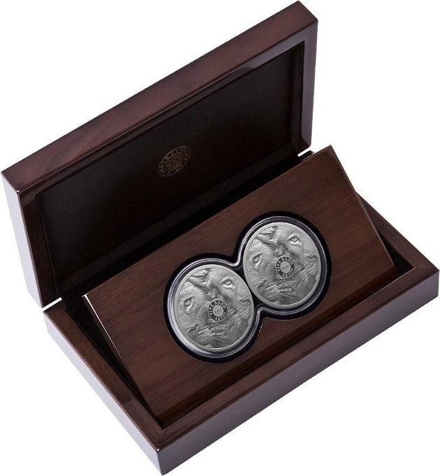 Immagine prodotto South Africa Mint Silber Löwe Big Five Serie II - 2 x 1 oz PP-Set Doppelkapsel (999, 2025)