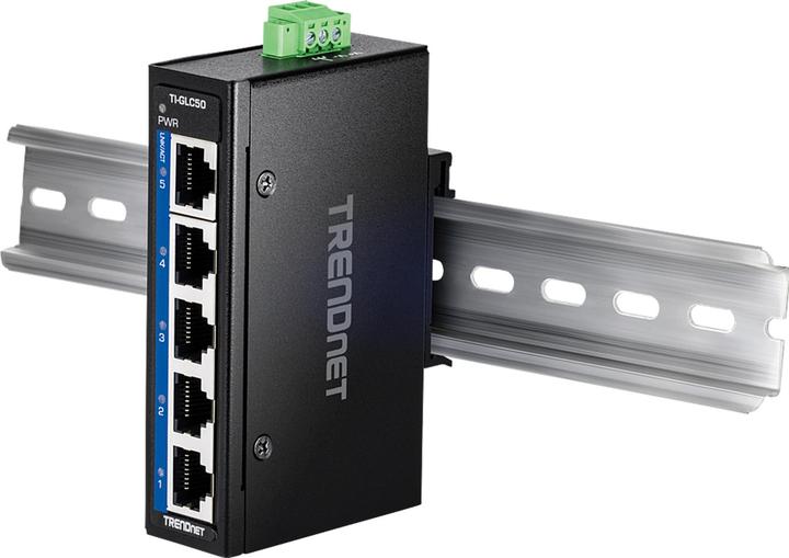 Produktbild Trendnet TI-GLC50 5-Port Gigabit Industrial DIN-Rail Mini (5 Ports)