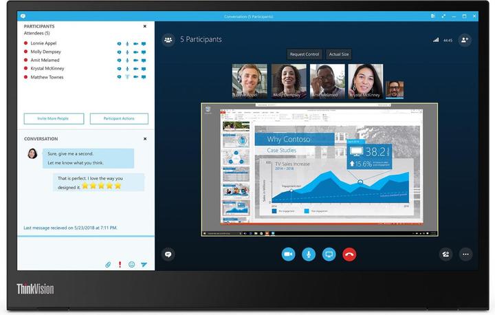 Lenovo ThinkVision M14 (1920 x 1080 pixels, 14")
