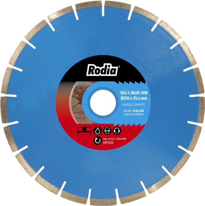 Produktbild Rodia 11.16.200 SEG-L-BLUE-10N Diamanttrennscheibe 200 x 25,4 mm Granit