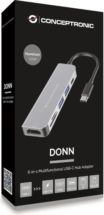 Image du produit Conceptronic DONN02G (USB-C, 6 Ports)