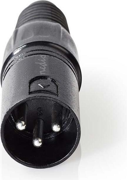 Immagine prodotto Nedis Connettore XLR | diritto | spina | nichelato | a saldare | diametro ingresso cavo: 5,0 mm | Me (XLR)