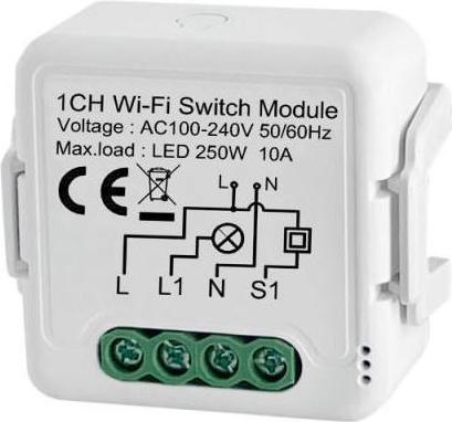 Produktbild Netplus NPLLSW01-10A - Smart Relay Switch Module 10A 1-channel Wi-Fi (Schaltaktor)