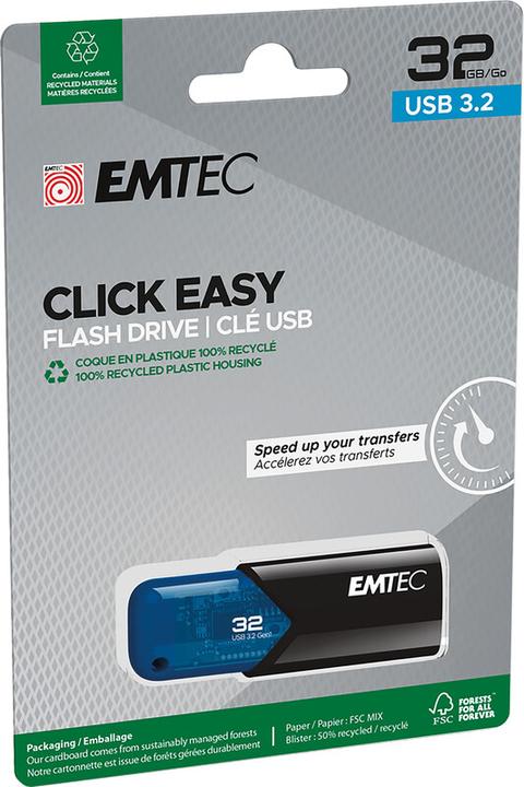 Image du produit Emtec B110 Click Easy (32 Go, USB-A)