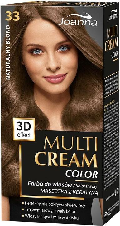 Actual product image Joanna Multi Cream Colour Hair Dye 33 Naturalonde (33 Naturalonde)