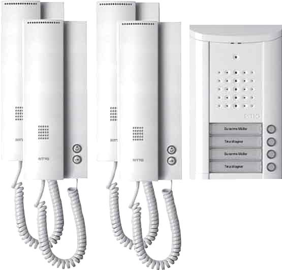 Immagine prodotto Schneider Electric Set di citofoni per 4 famiglie bianco (Cablato)